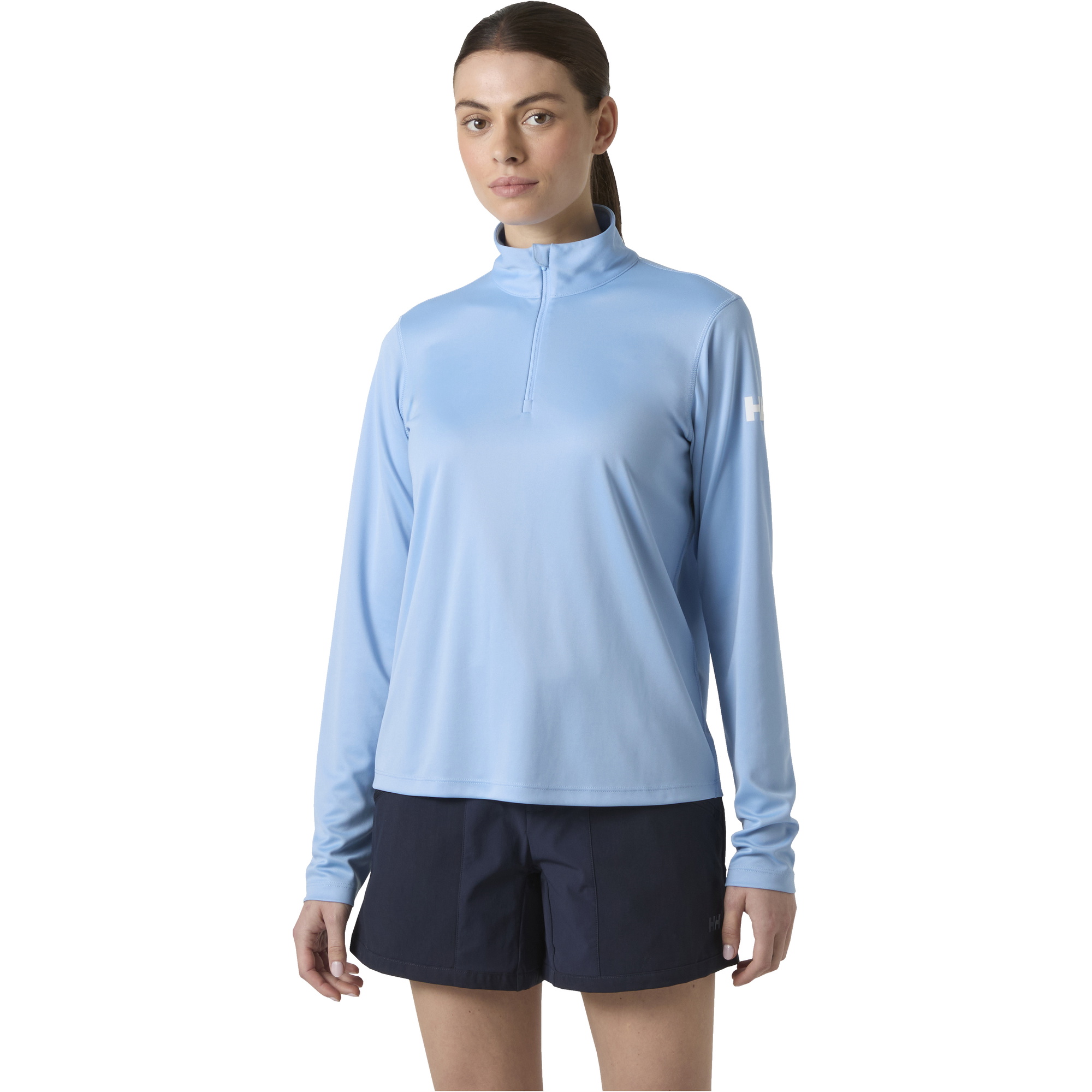 2026 Helly Hansen Tech 1/2 Zip 49562 Til Kvinder - Bright Blue